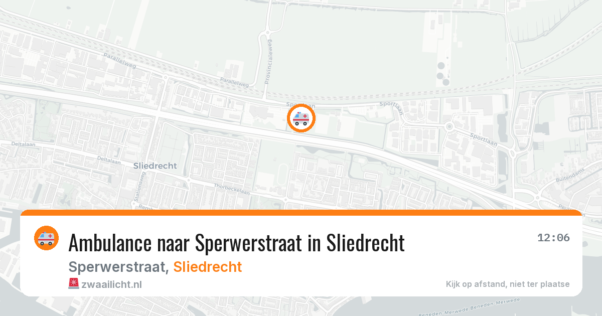 Ambulance naar Sperwerstraat in Sliedrecht — 8 feb 2026