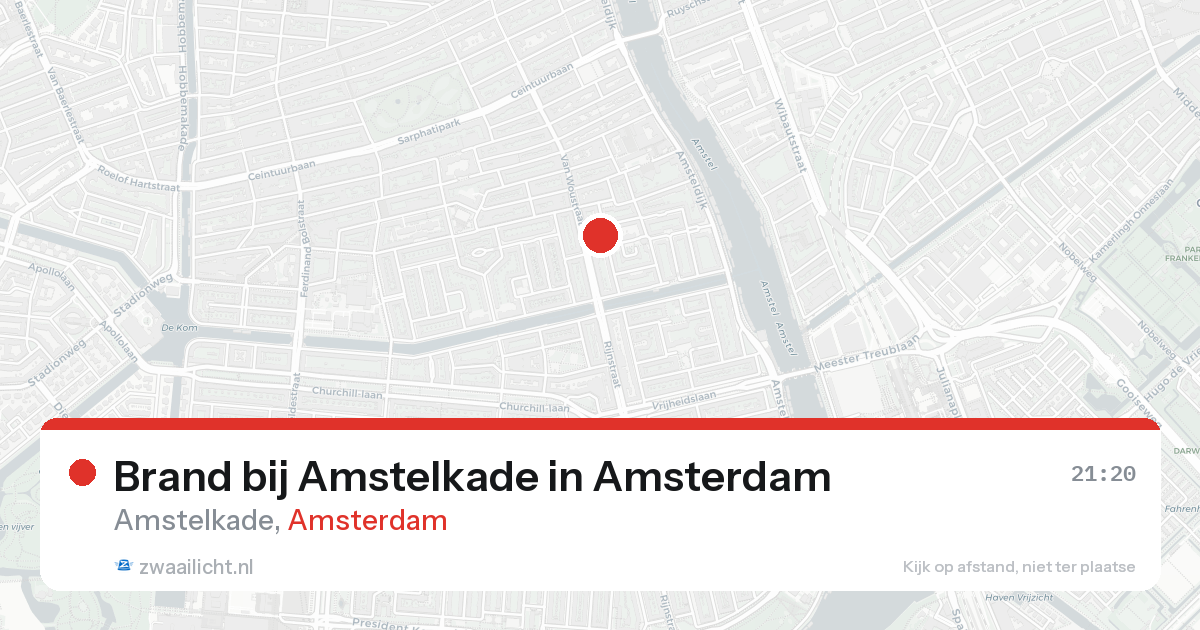 Brand bij Amstelkade in Amsterdam — 23 mei 2026