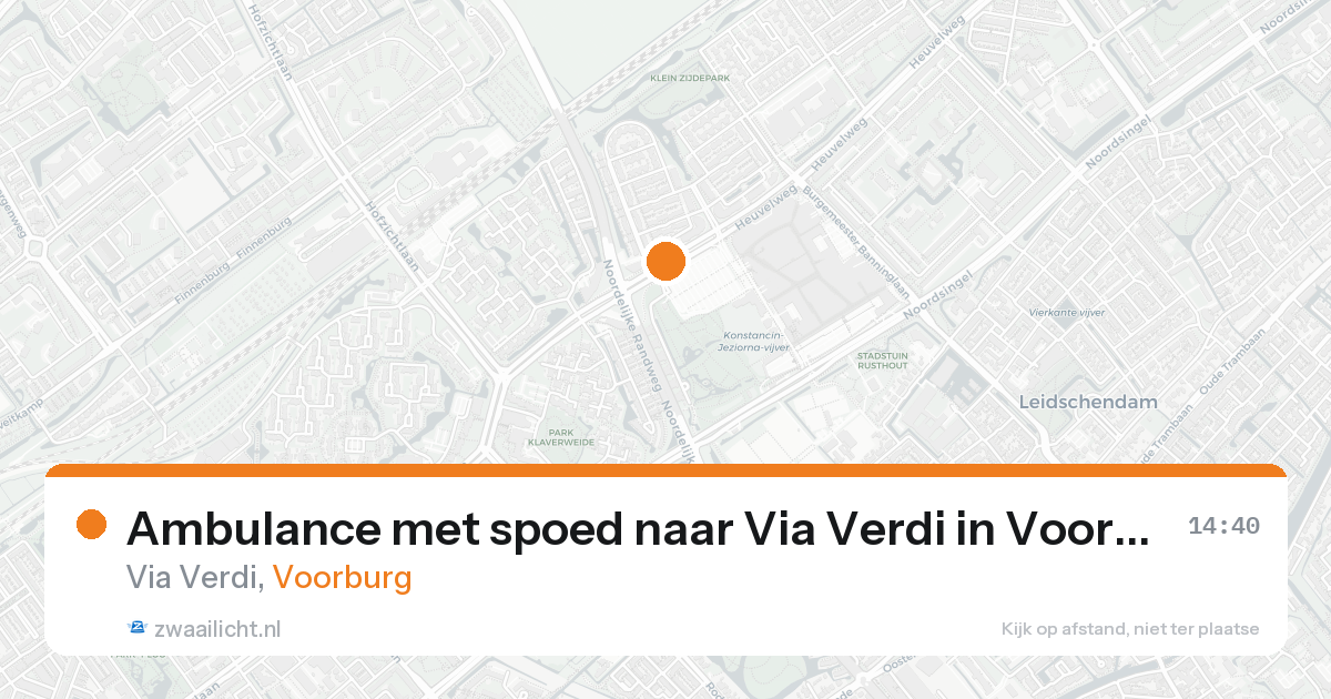 Ambulance met spoed naar Via Verdi in Voorburg — 18 aug 2026