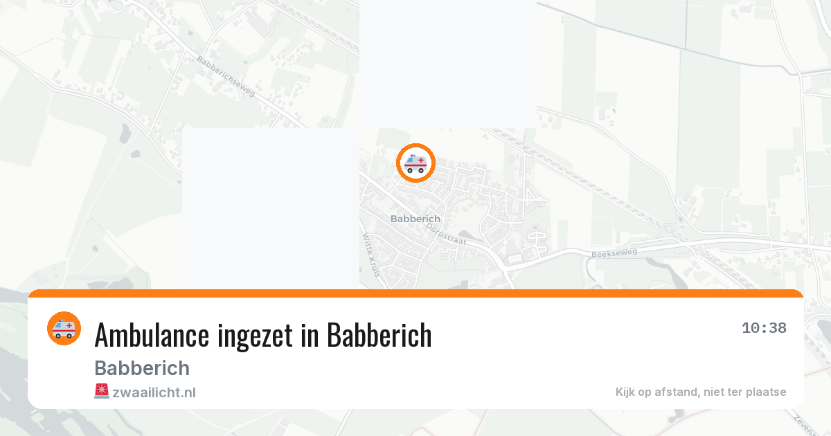 Ambulance ingezet in Babberich — 24 mei 2026