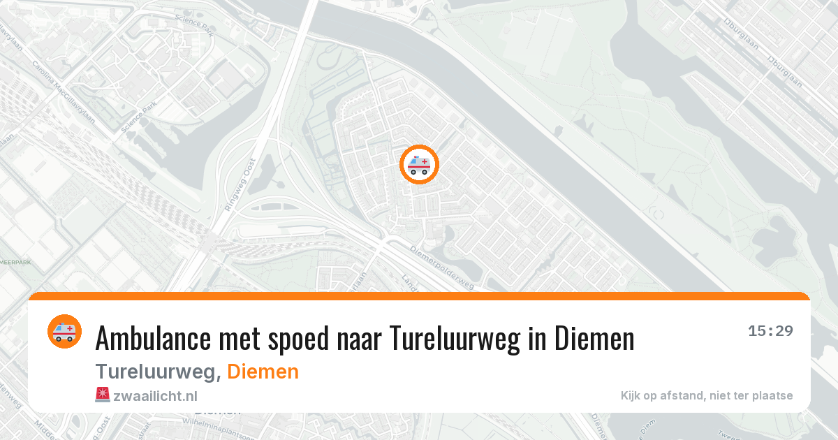 Ambulance met spoed naar Tureluurweg in Diemen — 28 jun 2026