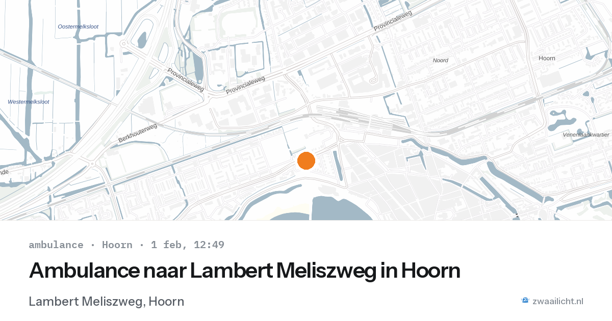 Ambulance naar Lambert Meliszweg in Hoorn — 1 feb 2026