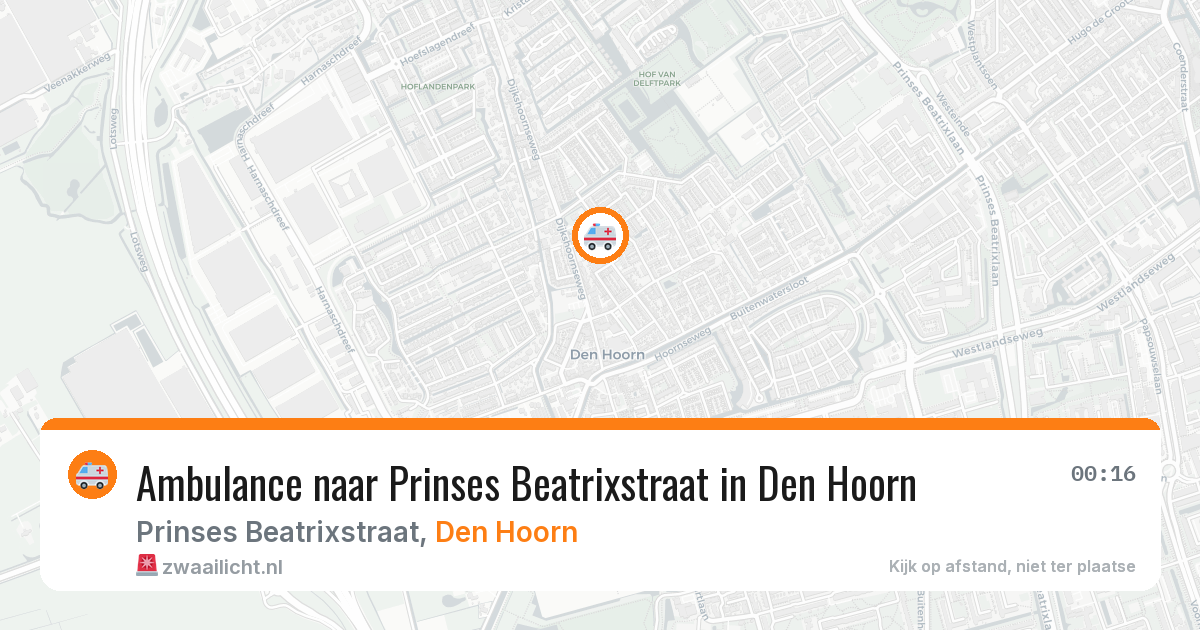 Ambulance naar Prinses Beatrixstraat in Den Hoorn — 29 jun 2026