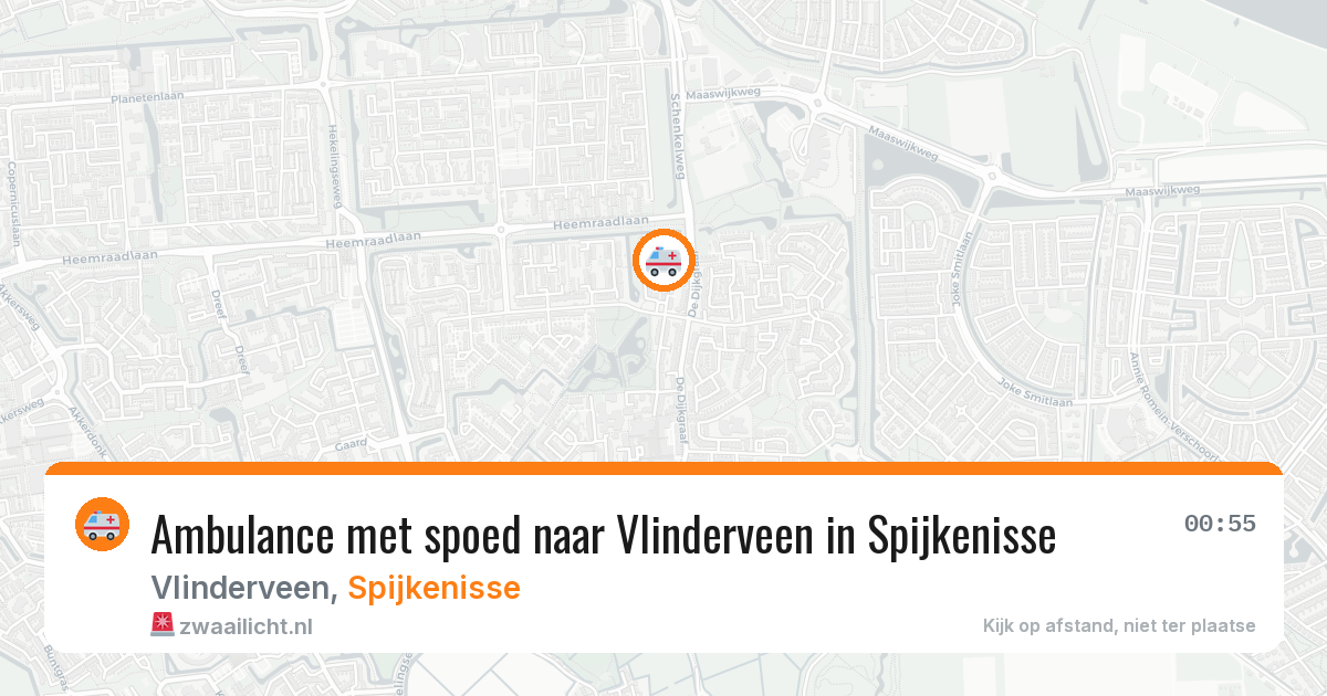 Ambulance met spoed naar Vlinderveen in Spijkenisse — 7 aug 2026