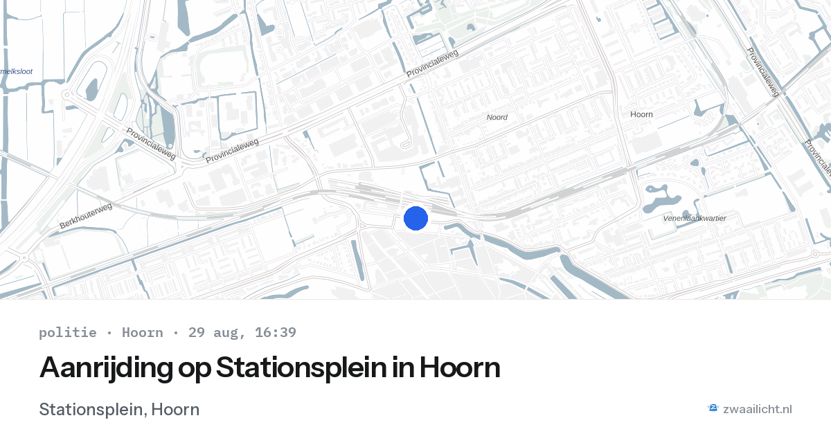 Aanrijding op Stationsplein in Hoorn — 29 aug 2026