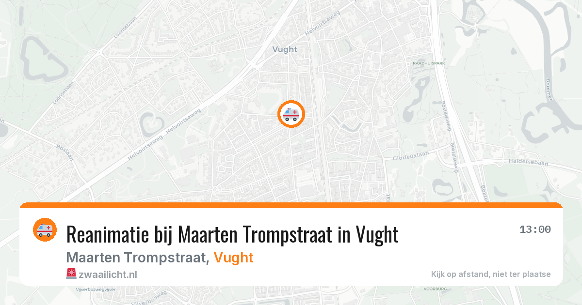 Reanimatie bij Maarten Trompstraat in Vught — 19 mei 2026