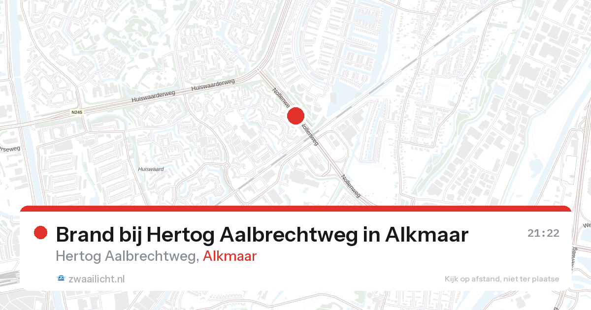 Brand bij Hertog Aalbrechtweg in Alkmaar — 27 jun 2026