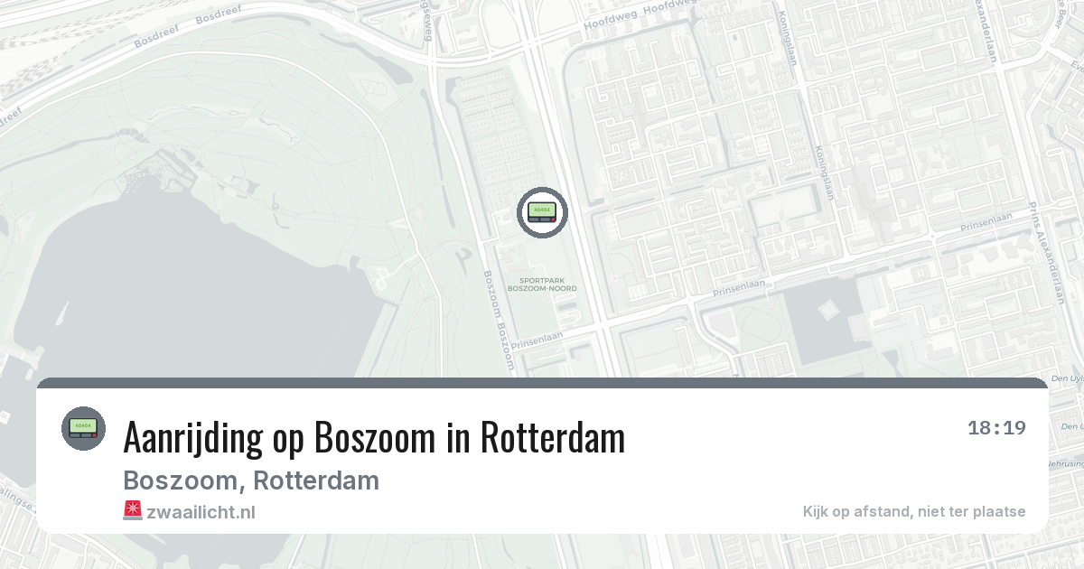 Aanrijding op Boszoom in Rotterdam — 8 feb 2026
