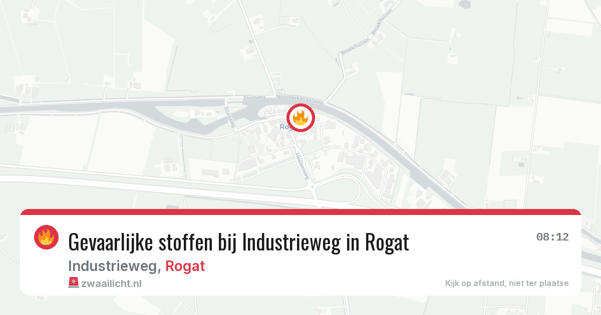 Gevaarlijke stoffen bij Industrieweg in Rogat — 9 jun 2026