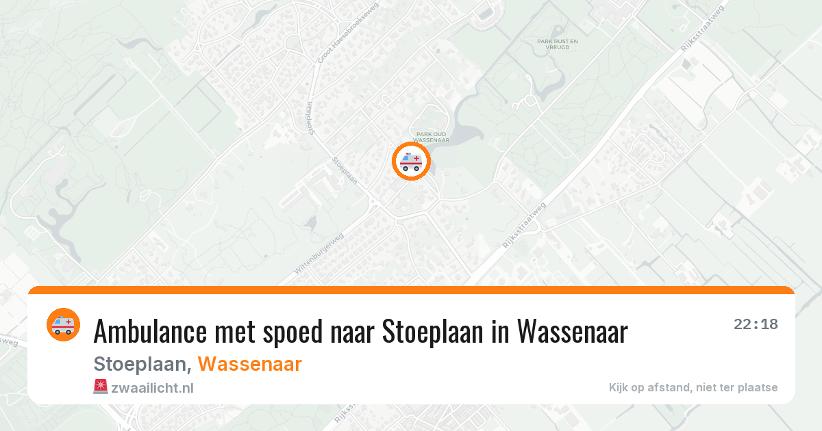 Ambulance met spoed naar Stoeplaan in Wassenaar — 20 jan 2026
