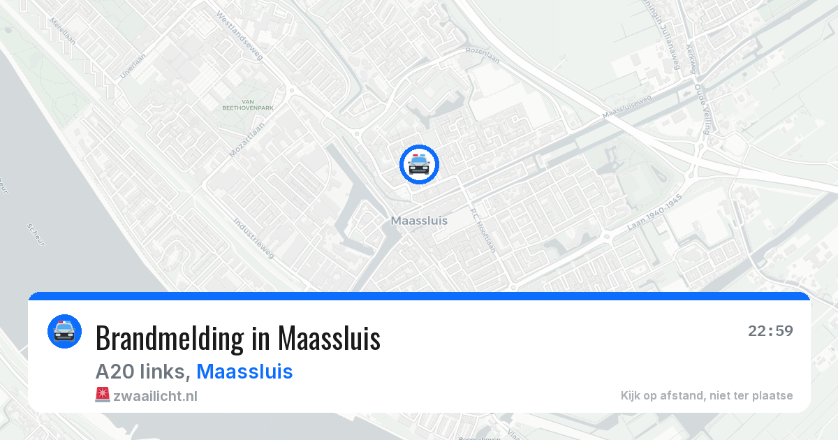 Brandmelding in Maassluis — 13 jun 2026