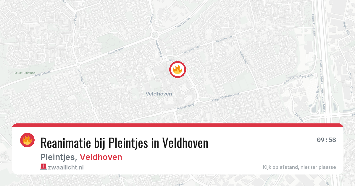 Reanimatie bij Pleintjes in Veldhoven — 26 jun 2026
