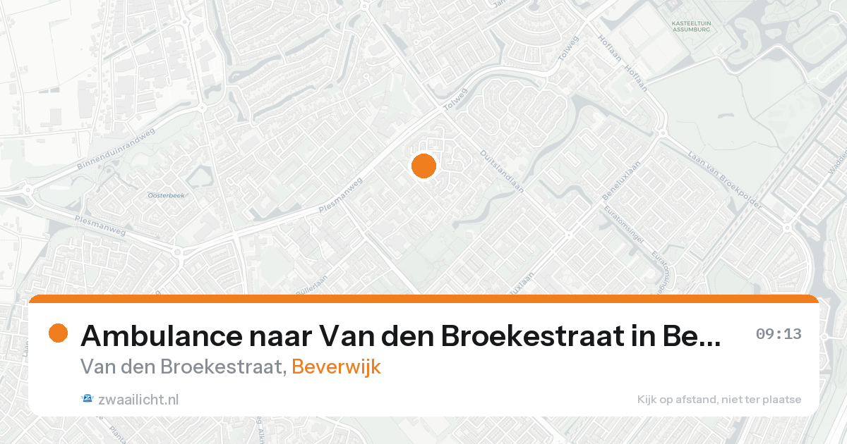 Ambulance naar Van den Broekestraat in Beverwijk — 4 jun 2026