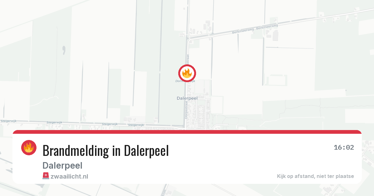 Brandmelding in Dalerpeel — 22 apr 2026