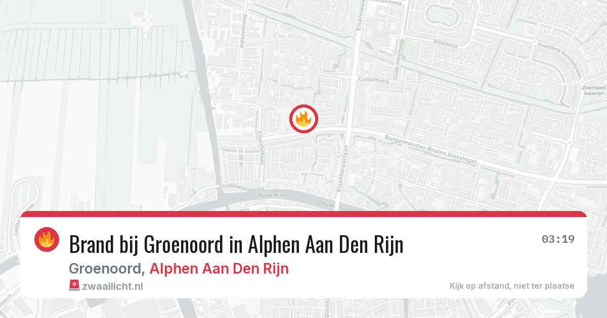 Brand bij Groenoord in Alphen Aan Den Rijn — 15 jun 2026