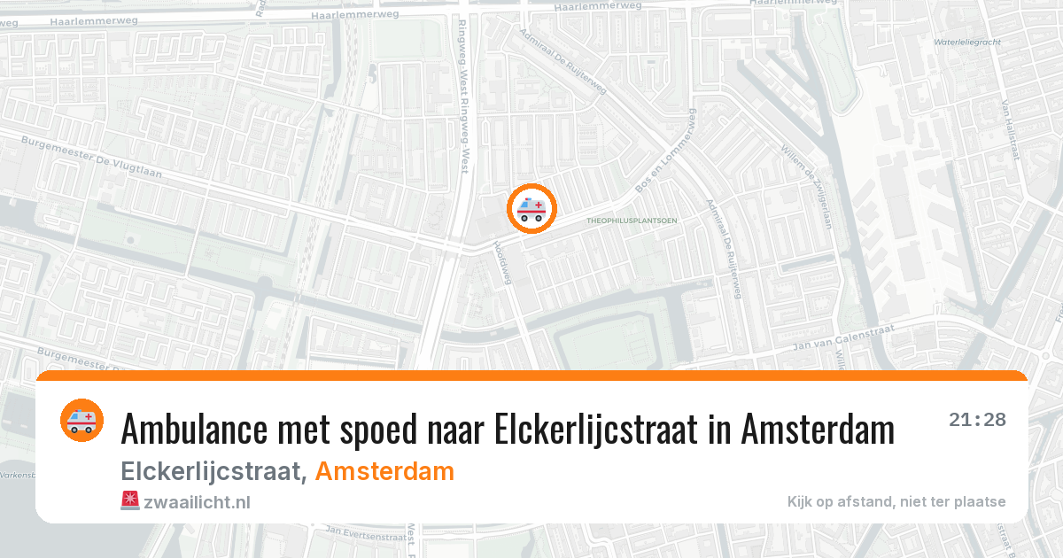 Ambulance met spoed naar Elckerlijcstraat in Amsterdam — 5 apr 2026