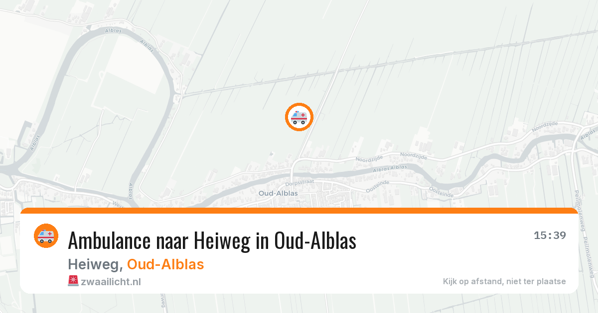 Ambulance naar Heiweg in Oud-Alblas — 9 mei 2026