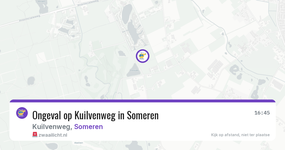 Ongeval op Kuilvenweg in Someren — 2 aug 2026