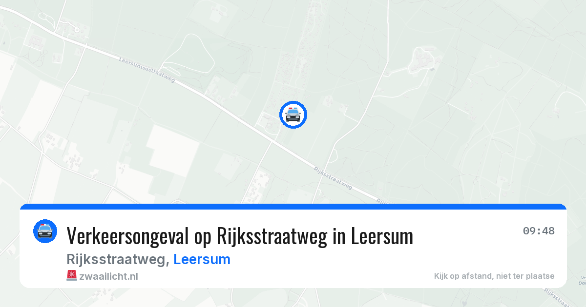 Verkeersongeval op Rijksstraatweg in Leersum — 27 jun 2026