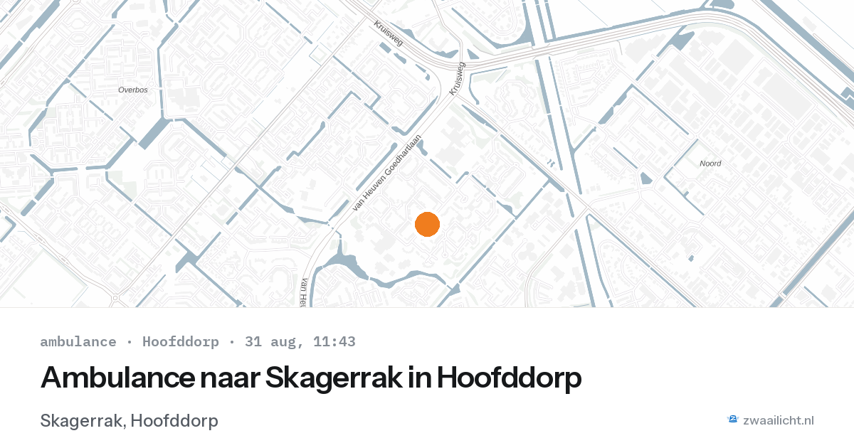 Ambulance naar Skagerrak in Hoofddorp — 31 aug 2026