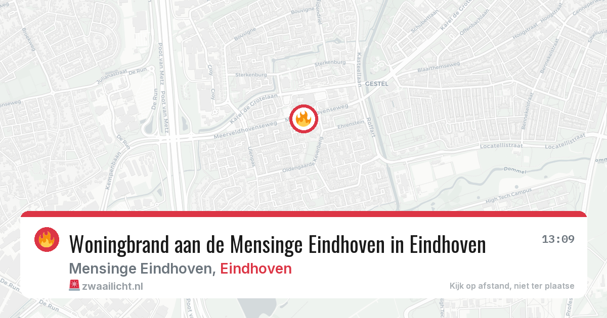 Woningbrand aan de Mensinge Eindhoven in Eindhoven — 30 jun 2026