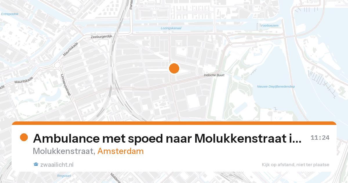 Ambulance met spoed naar Molukkenstraat in Amsterdam — 27 aug 2026