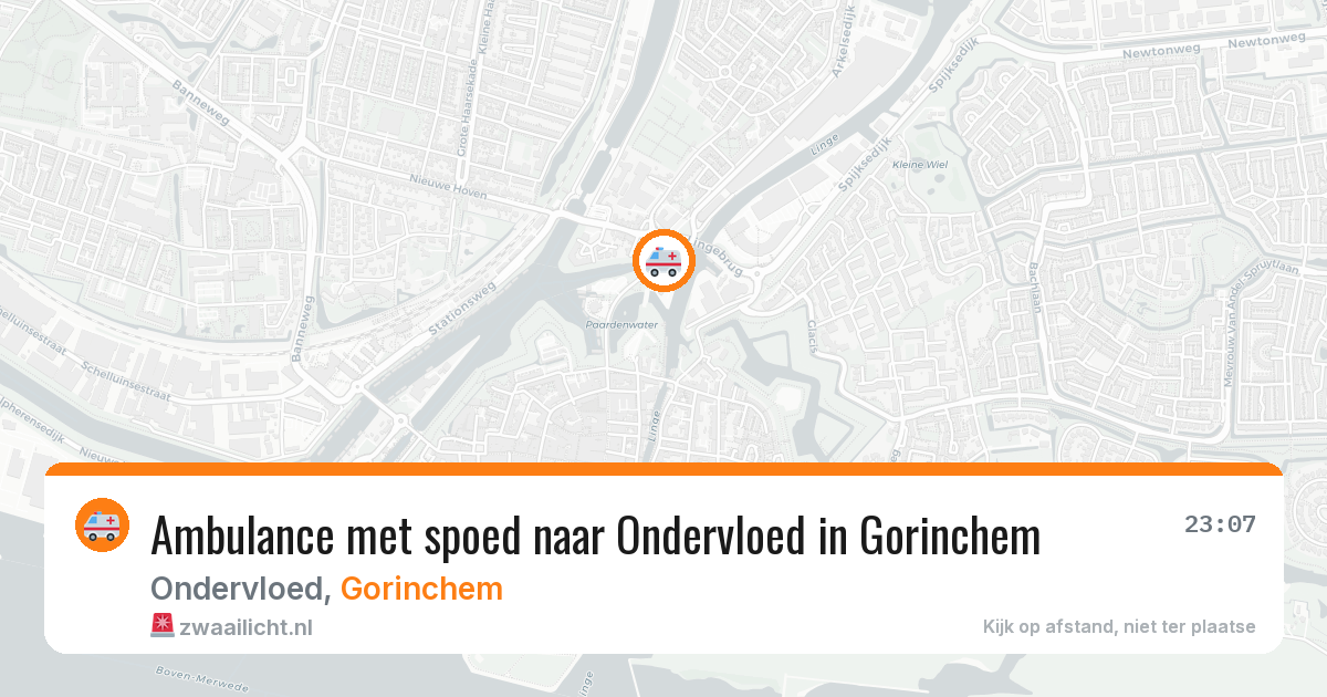 Ambulance met spoed naar Ondervloed in Gorinchem — 22 mei 2026