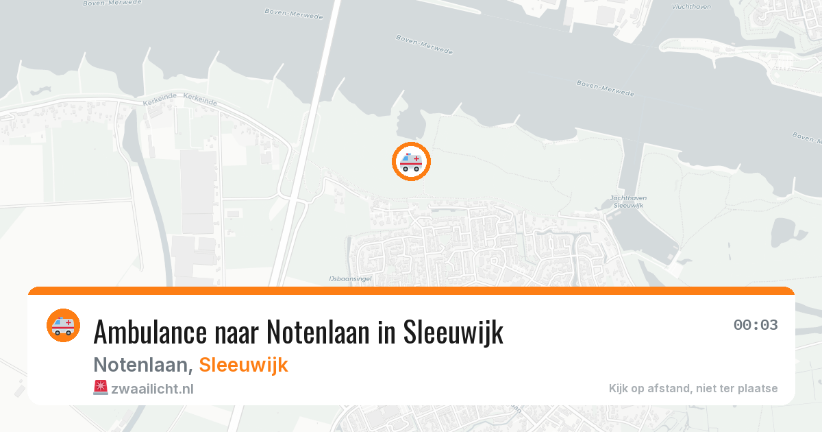 Ambulance naar Notenlaan in Sleeuwijk — 26 jun 2026