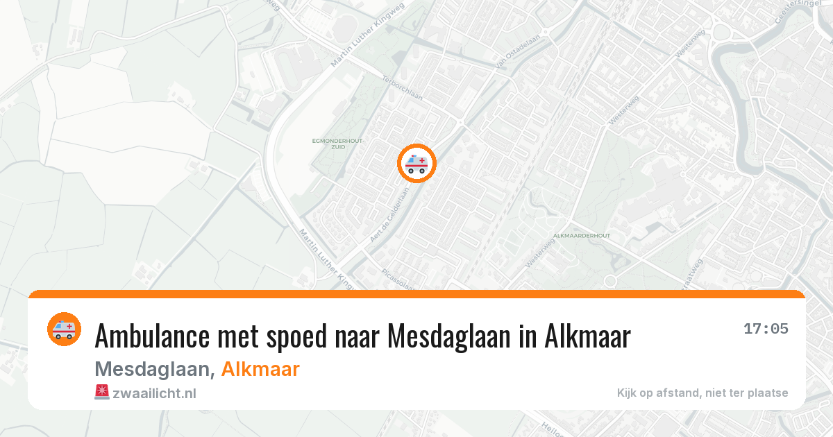 Ambulance met spoed naar Mesdaglaan in Alkmaar — 10 jul 2026