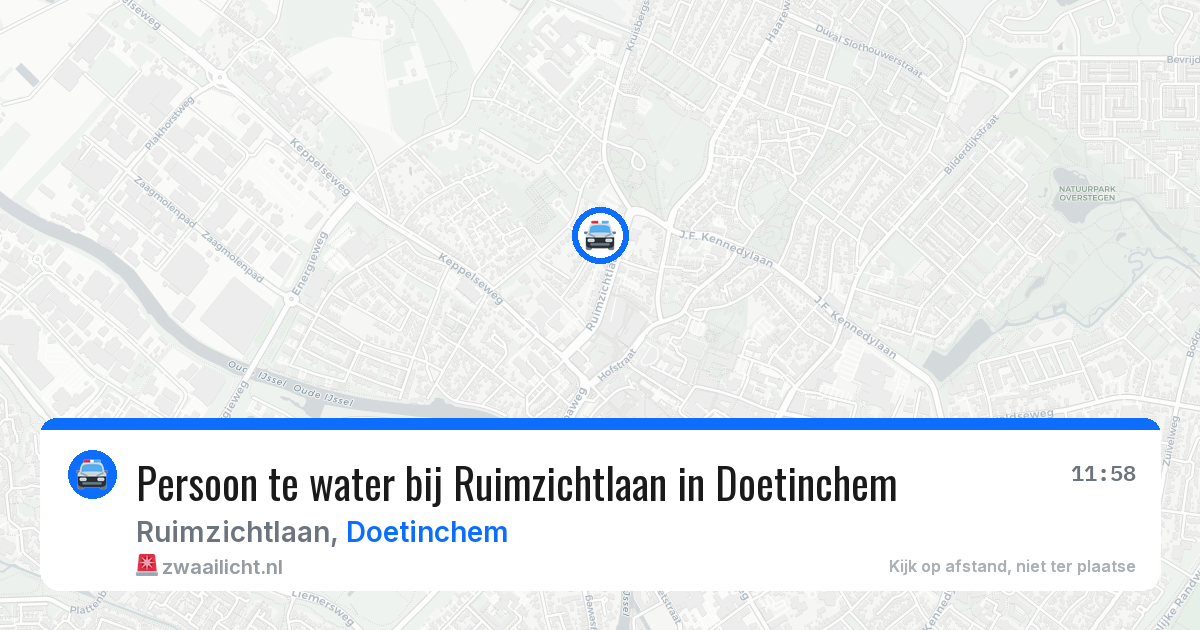 Persoon te water bij Ruimzichtlaan in Doetinchem — 23 jun 2026