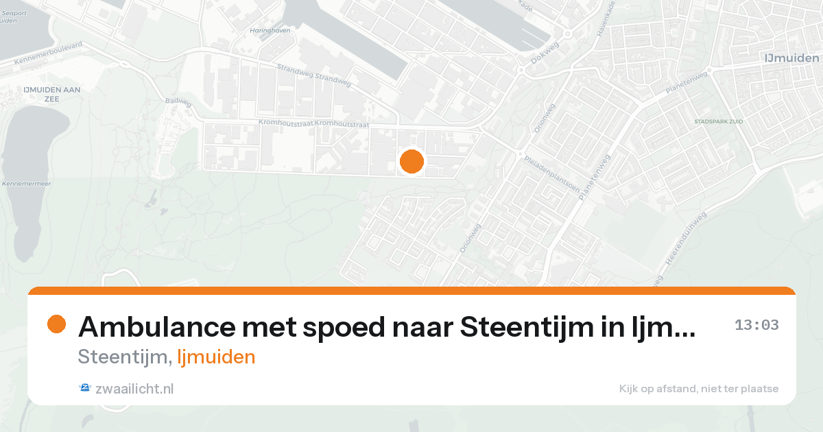 Ambulance met spoed naar Steentijm in Ijmuiden — 28 mei 2026