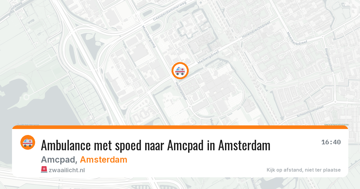 Ambulance met spoed naar Amcpad in Amsterdam — 24 jun 2026