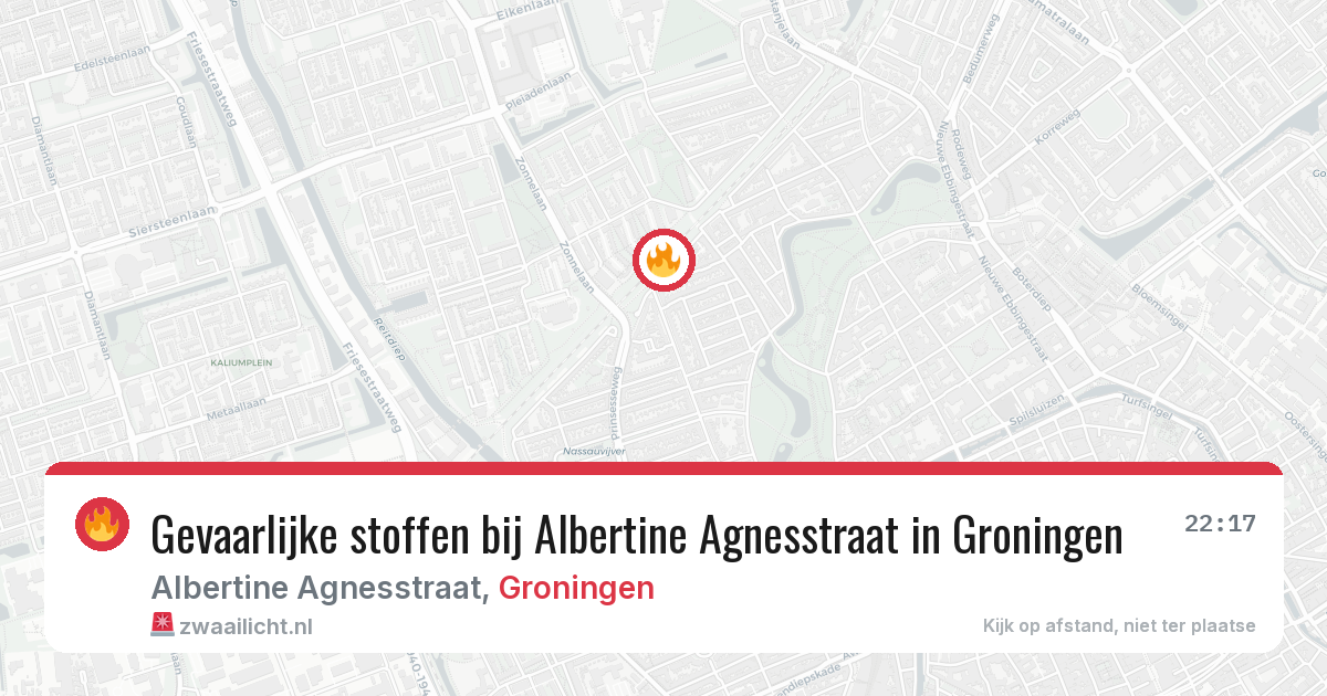 Gevaarlijke stoffen bij Albertine Agnesstraat in Groningen — 8 jun 2026