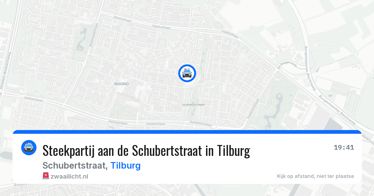 Steekpartij aan de Schubertstraat in Tilburg — 29 jun 2026
