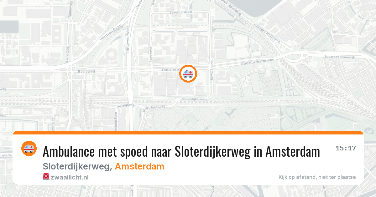 Ambulance met spoed naar Sloterdijkerweg in Amsterdam — 26 jun 2026