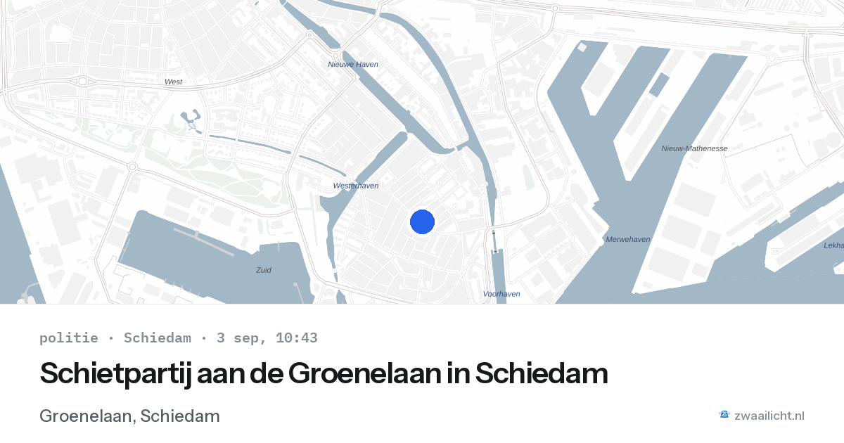 Schietpartij aan de Groenelaan in Schiedam — 3 sep 2026