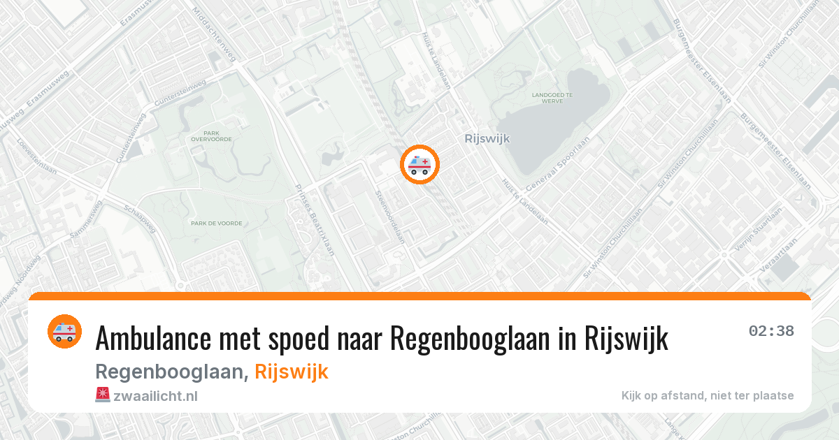 Ambulance met spoed naar Regenbooglaan in Rijswijk — 29 apr 2026