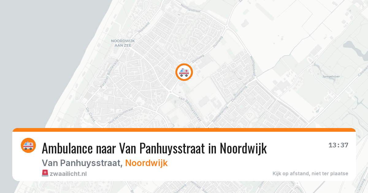 Ambulance naar Van Panhuysstraat in Noordwijk — 24 jun 2026