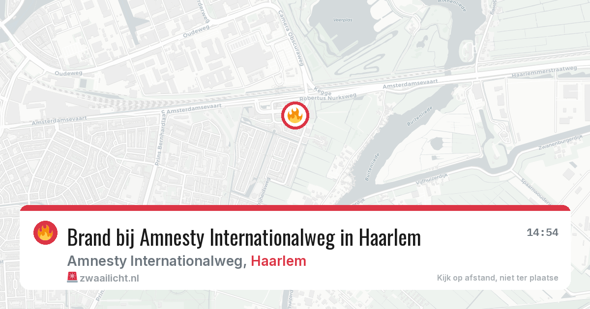 Brand bij Amnesty Internationalweg in Haarlem — 21 mrt 2026