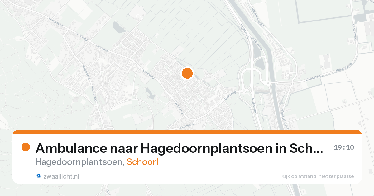 Ambulance naar Hagedoornplantsoen in Schoorl — 16 aug 2026