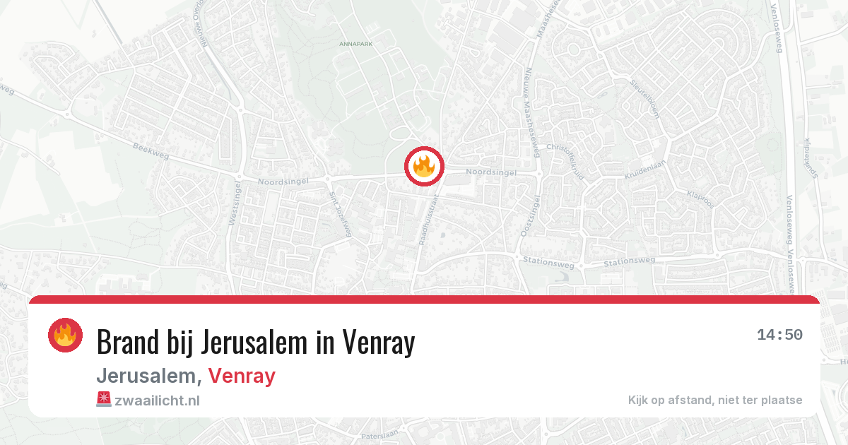 Brand bij Jerusalem in Venray — 11 mei 2026