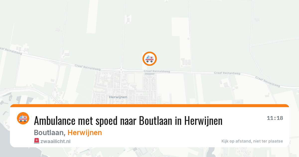 Ambulance met spoed naar Boutlaan in Herwijnen — 12 apr 2026