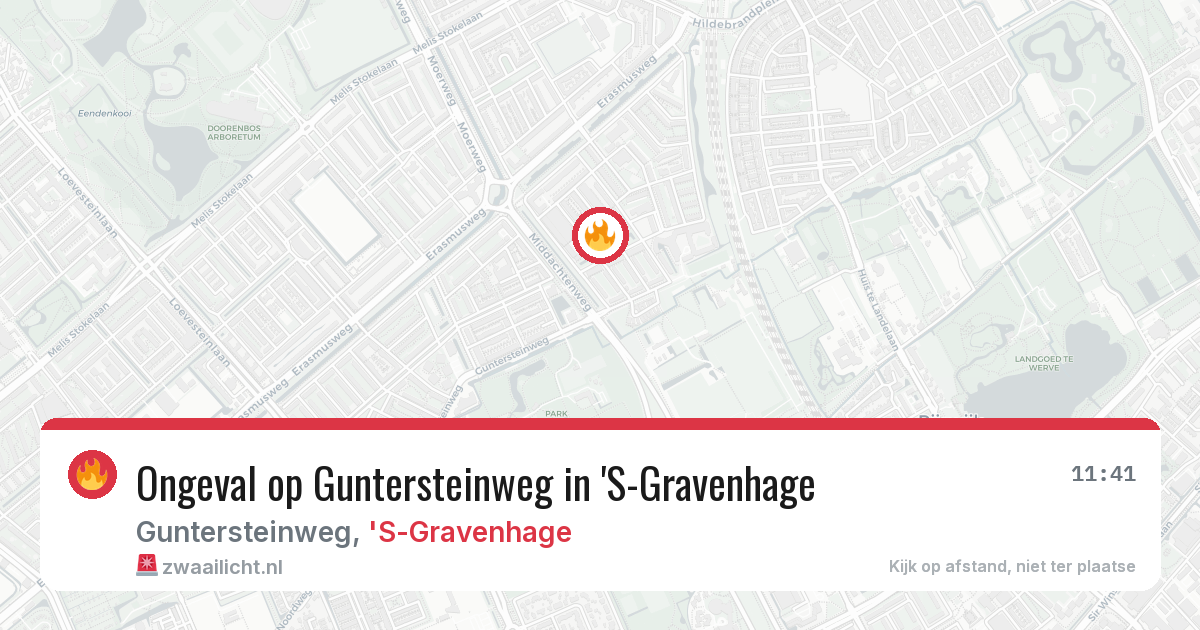 Ongeval op Guntersteinweg in 'S-Gravenhage — 29 jun 2026
