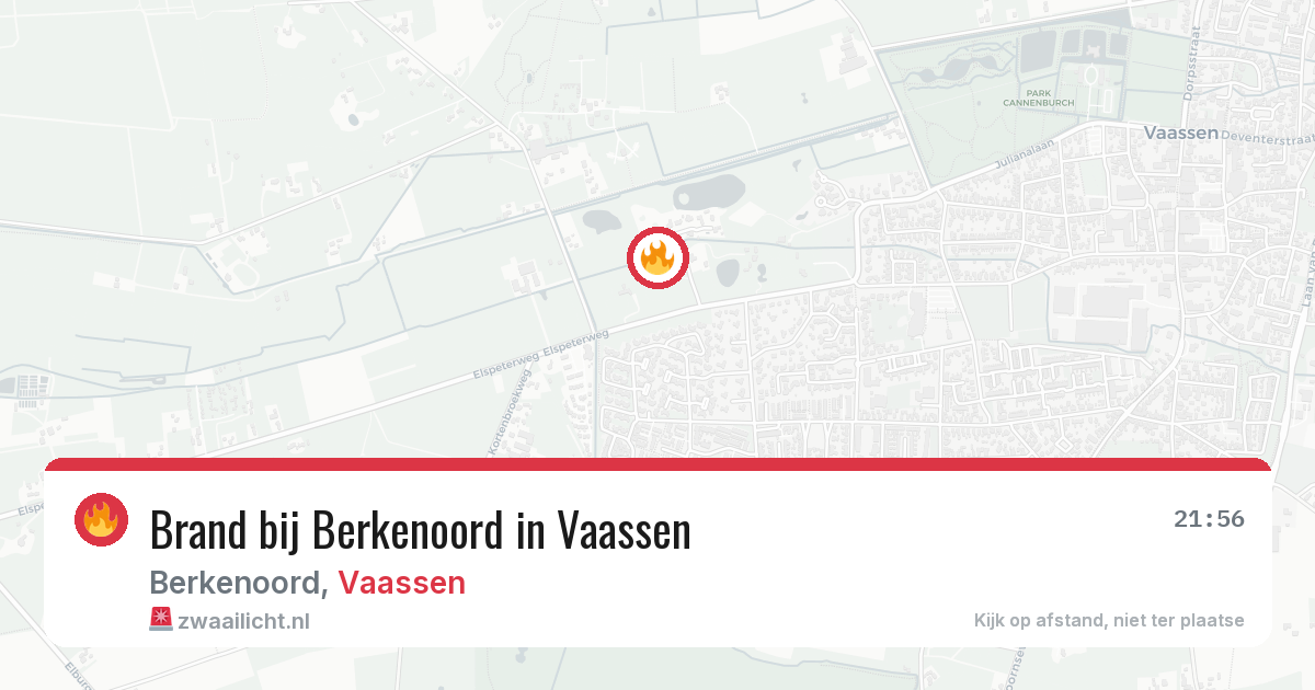Brand bij Berkenoord in Vaassen — 26 jun 2026