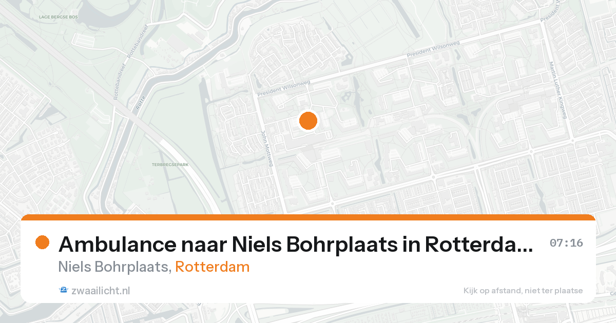 Ambulance naar Niels Bohrplaats in Rotterdam — 15 aug 2026