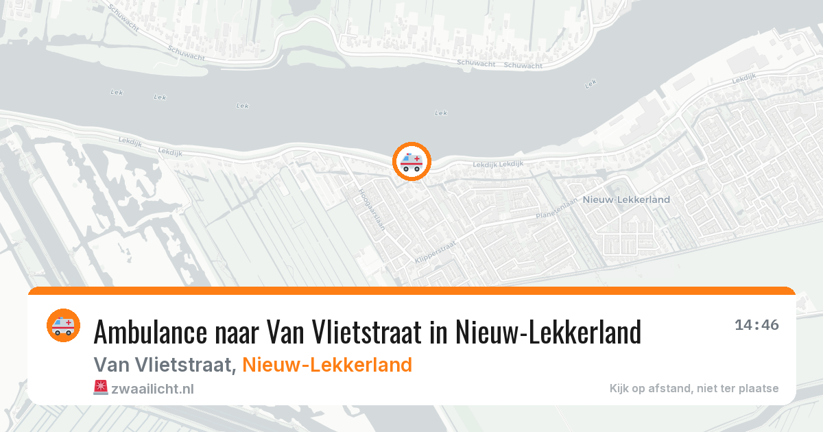 Ambulance naar Van Vlietstraat in Nieuw-Lekkerland — 23 feb 2026