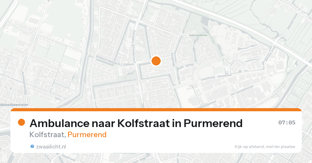 Ambulance naar Kolfstraat in Purmerend — 21 mei 2026