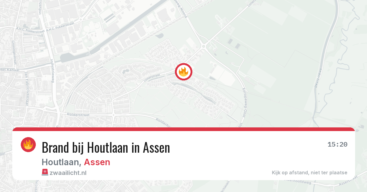 Brand bij Houtlaan in Assen — 24 mei 2026