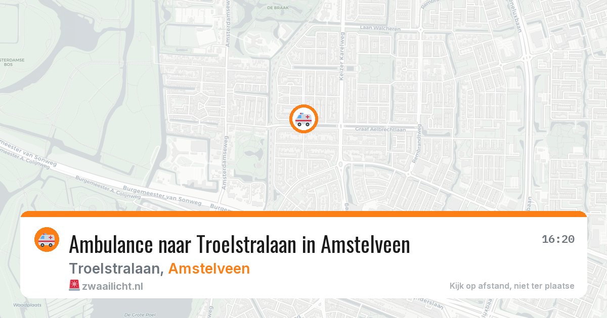 Ambulance naar Troelstralaan in Amstelveen — 14 mei 2026