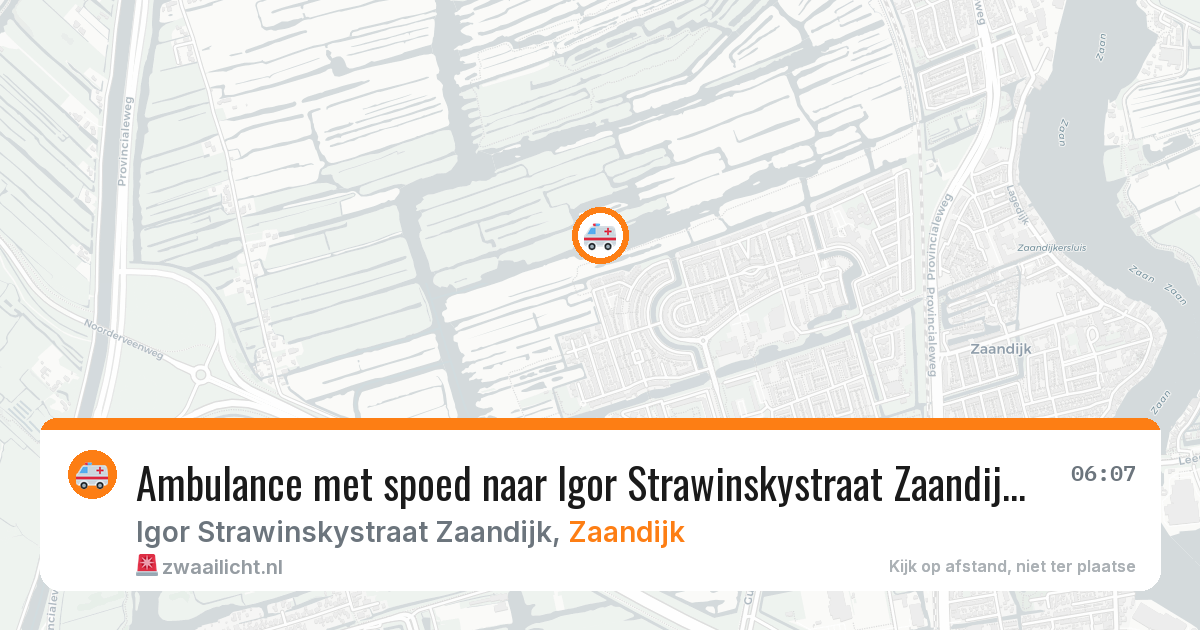 Ambulance met spoed naar Igor Strawinskystraat Zaandijk in Zaandijk — 30 apr 2026